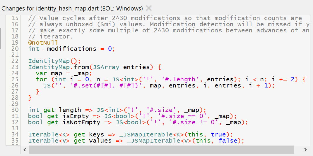 Syntax coloring has been rewritten.